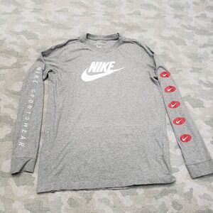 Nike‎ Shirt Youth XL Gray Pullover Long Sleeve
